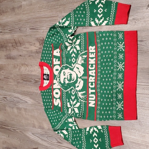 ELF-BUDDY-SON OF A NUTCRACKER UGLY CHRISTMAS KNIT PULLOVER SWEATER - Picture 3 of 5